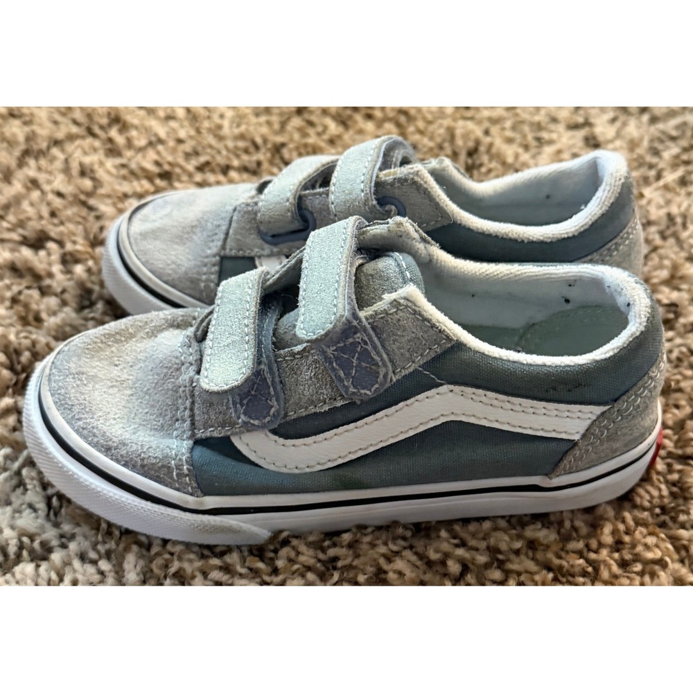 Vans-Old Skool V Stomzy Blue (Stormy Weather Blue) Hook-and-Loop Sneakers 10